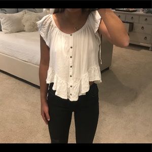 Free People White Top